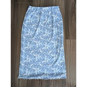 Urban Social Women Skirt Medium Mesh Tie Dyed Midi Straight Stretch Pull On